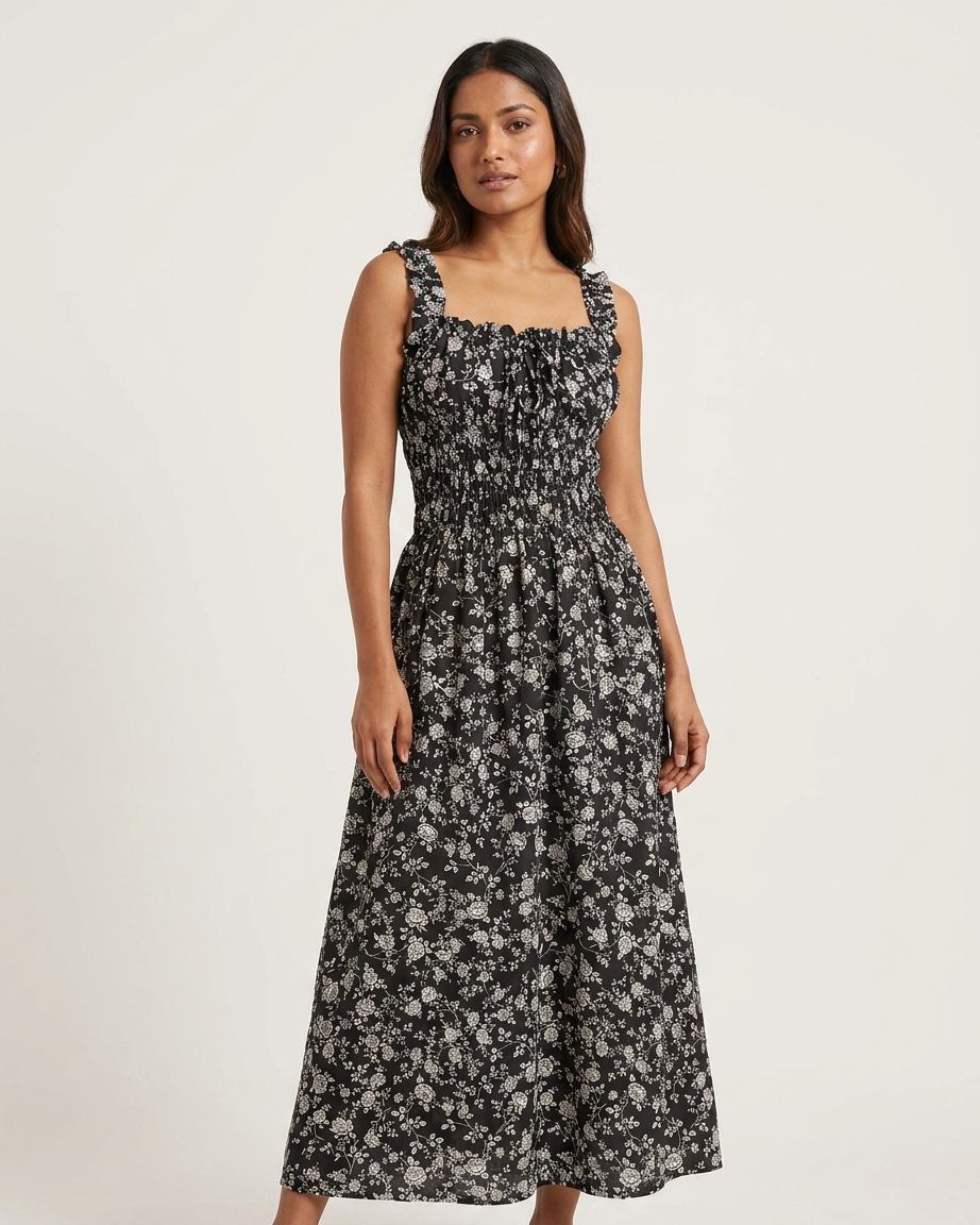 Runched sleeveless dress