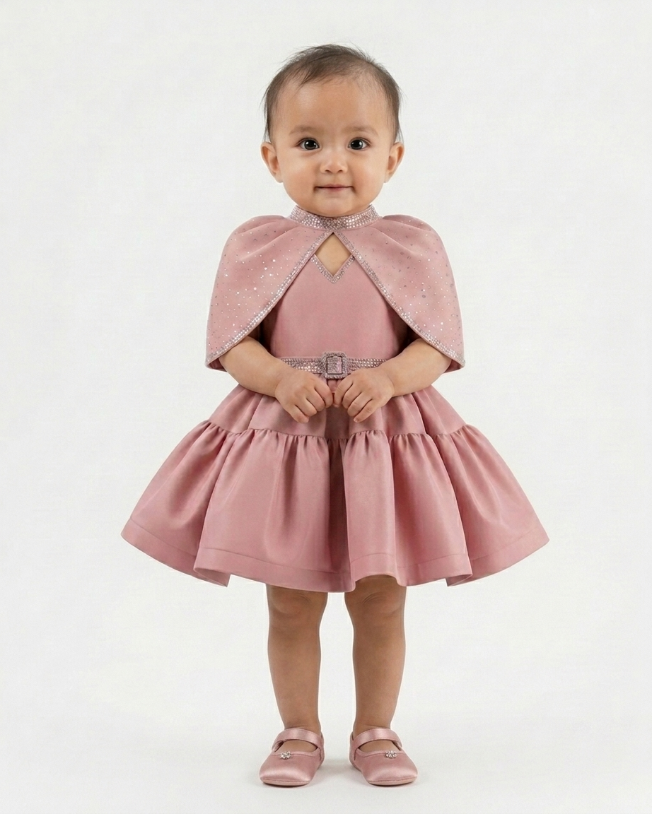 Cape Design Baby Dress