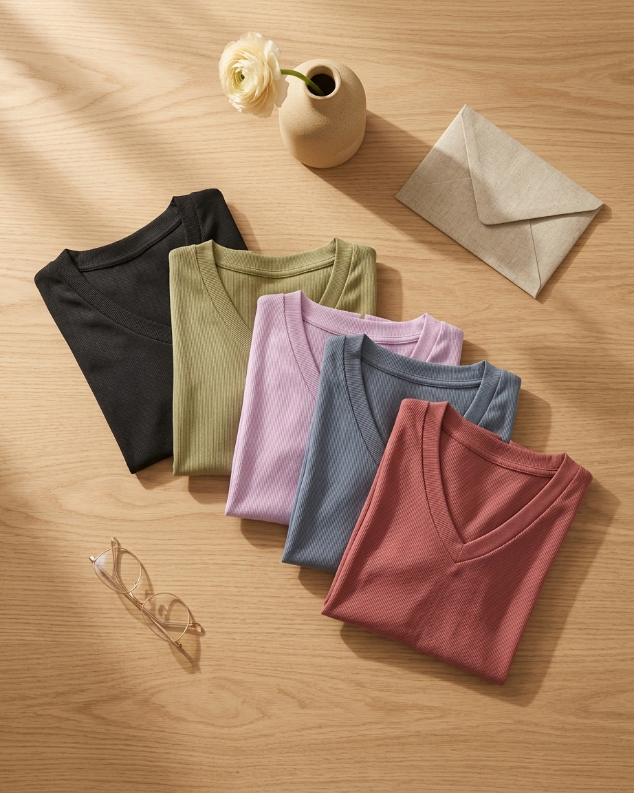 Soft V Neck Crop Top
